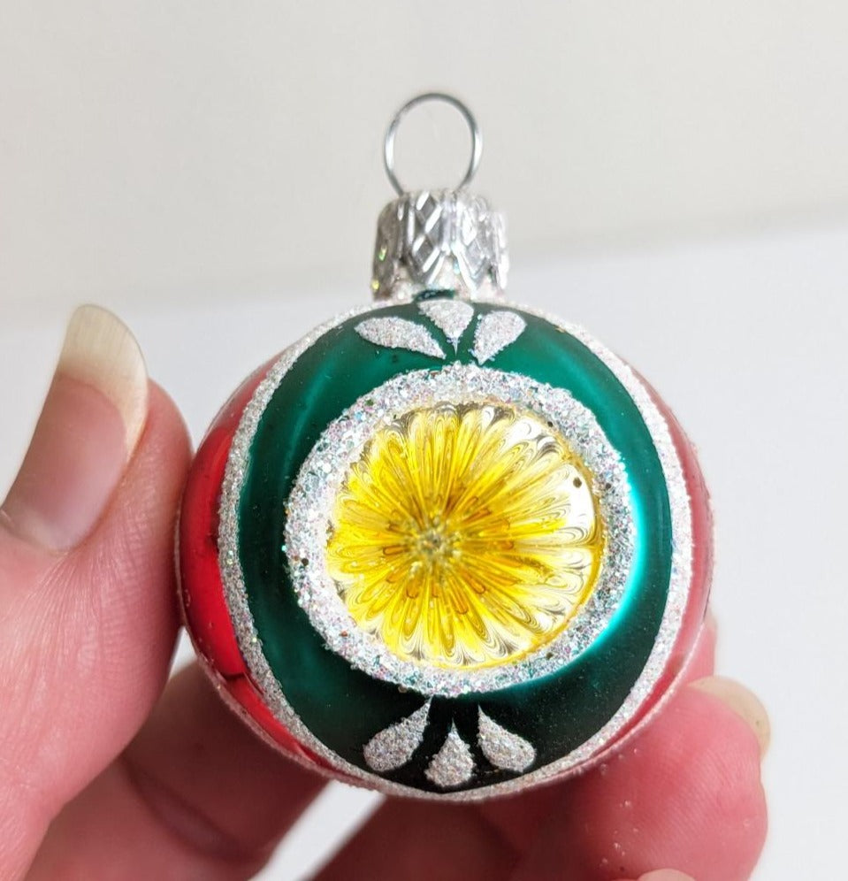 Small Glass Vintage Christmas Ornament