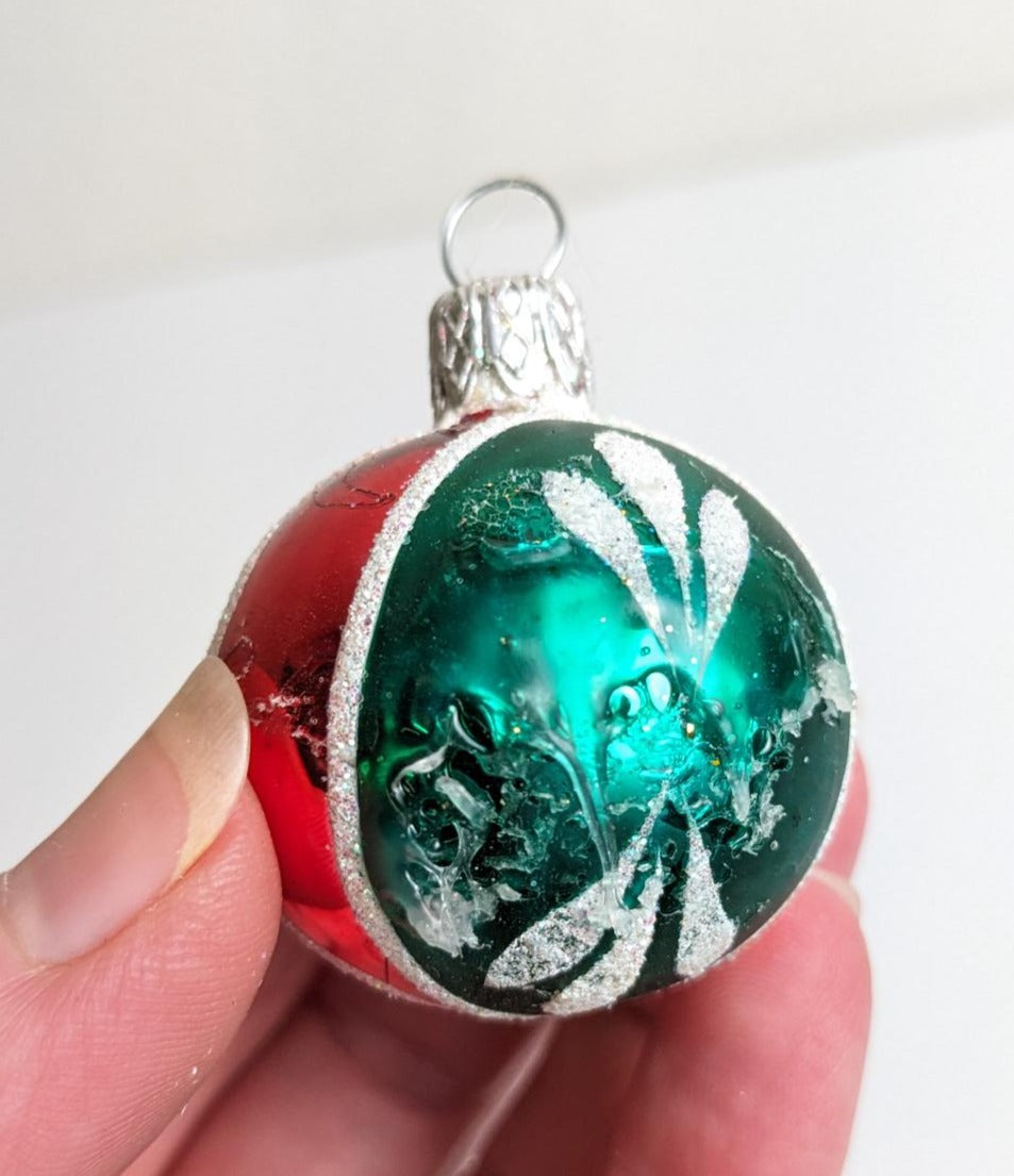 Small Glass Vintage Christmas Ornament