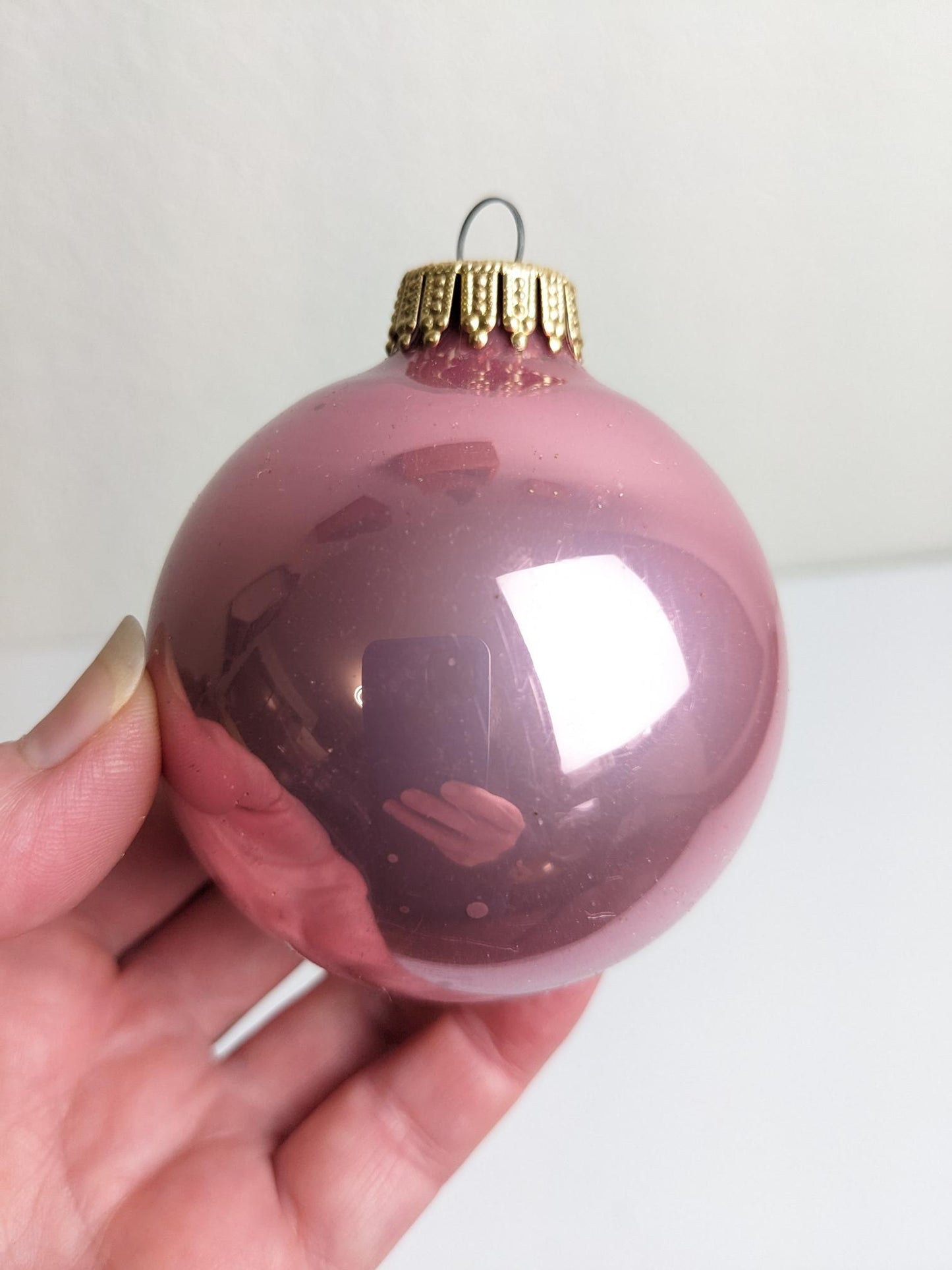 Vintage Krebs Pink Christmas Ornaments