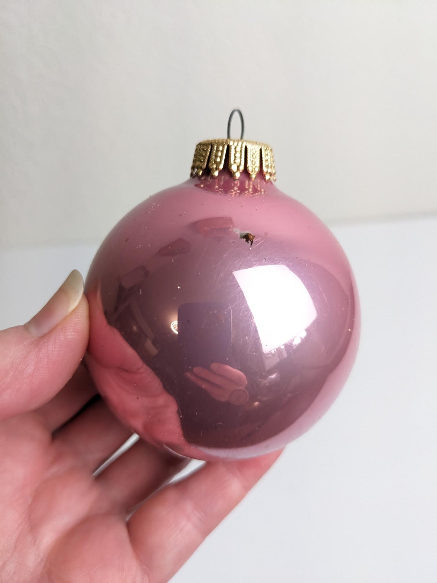 Vintage Krebs Pink Christmas Ornaments