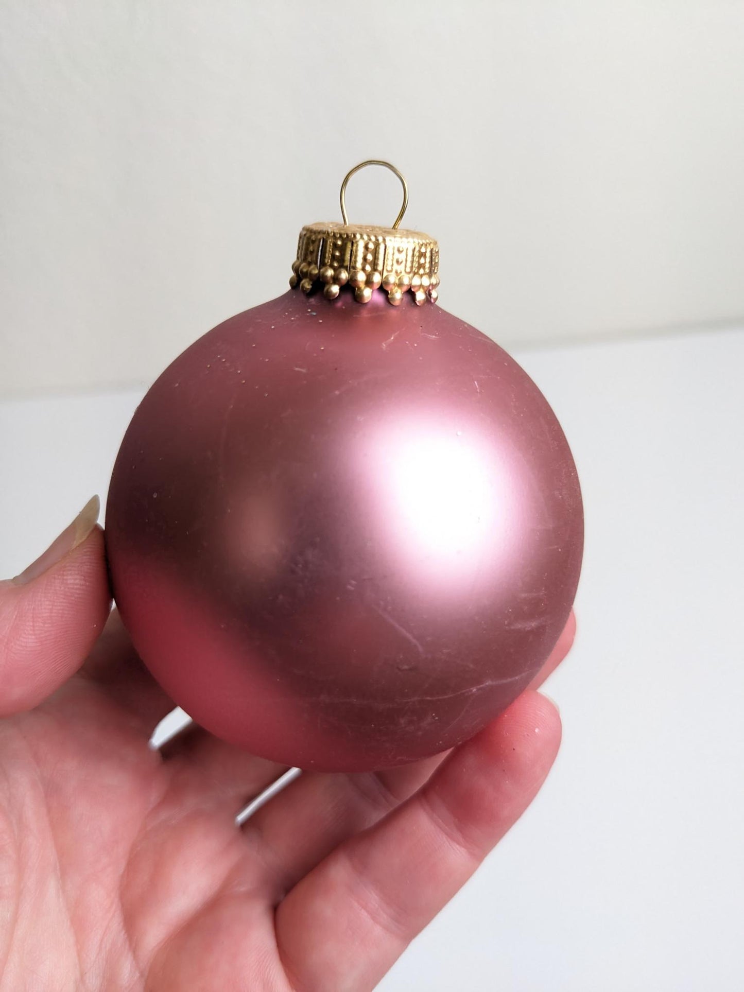 Vintage Krebs Pink Christmas Ornaments