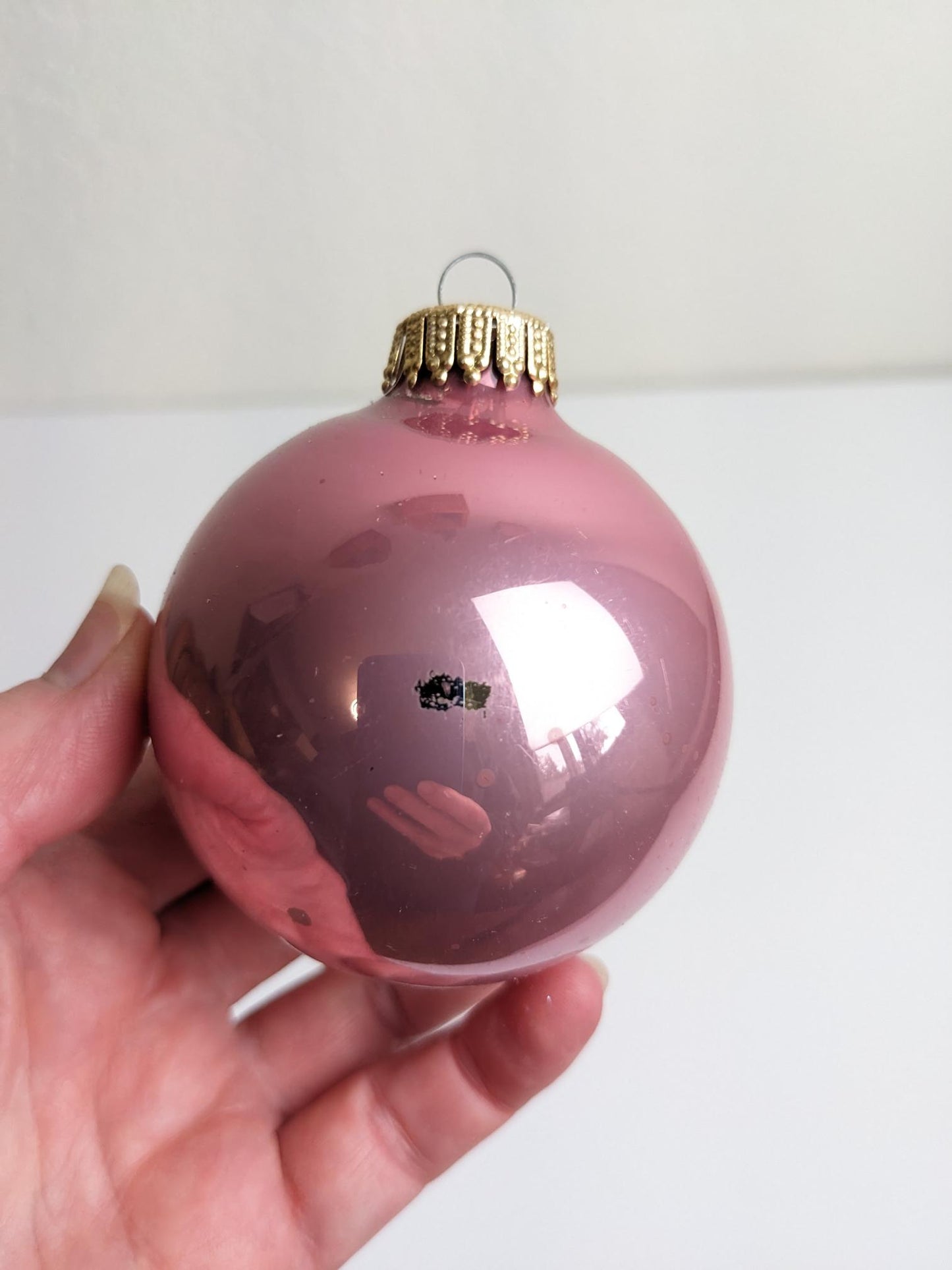 Vintage Krebs Pink Christmas Ornaments