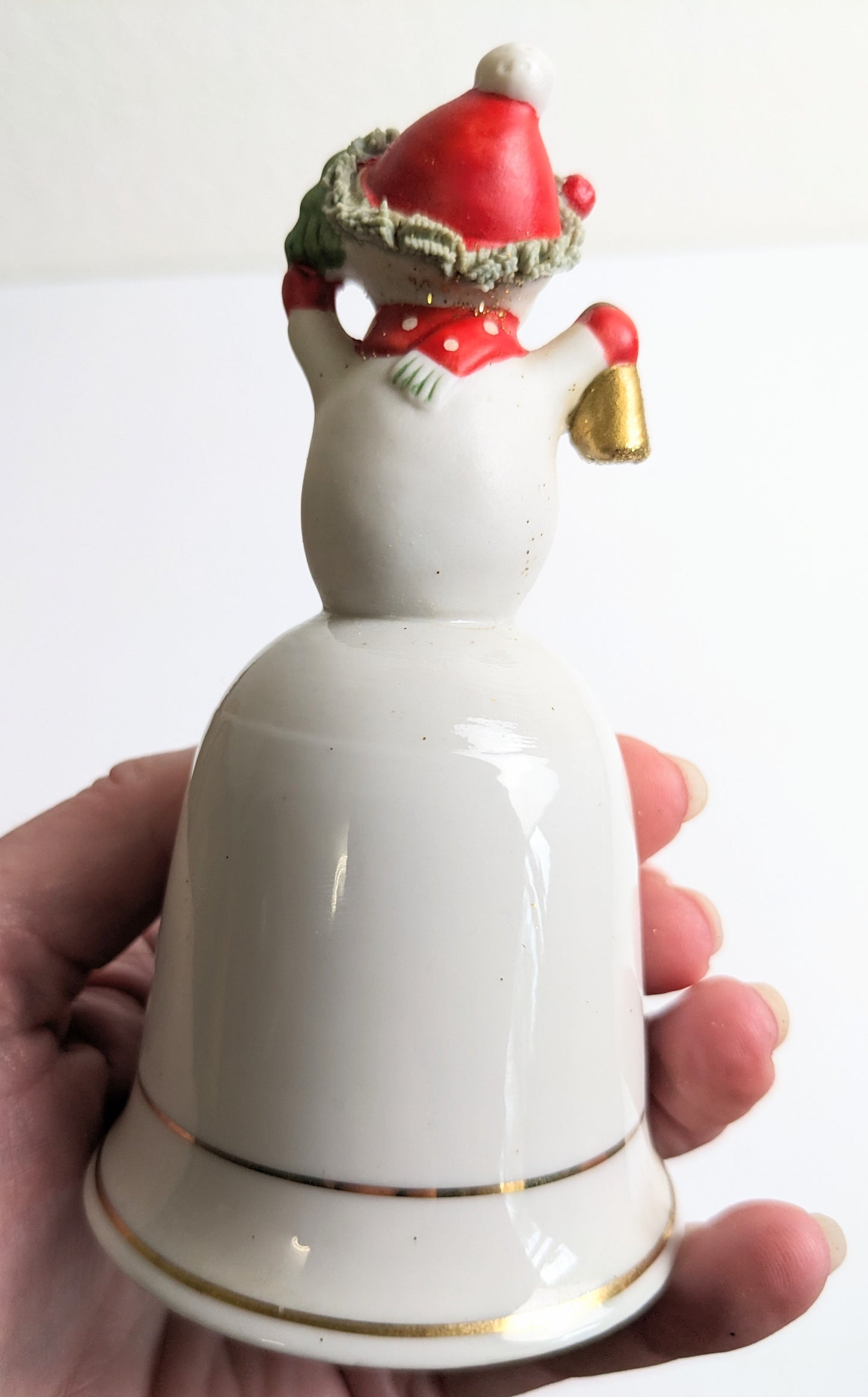 Snowman Season's Greetings Christmas Bell