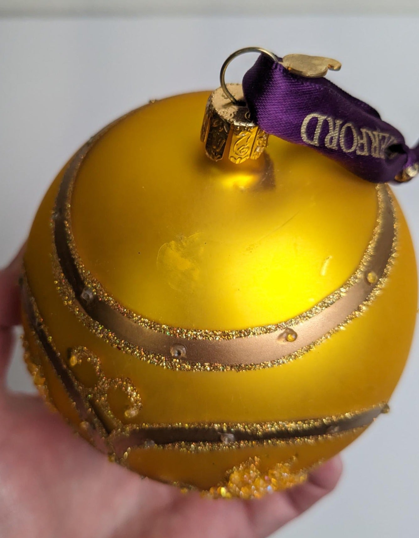 Gold Waterford Large Christmas Ornament