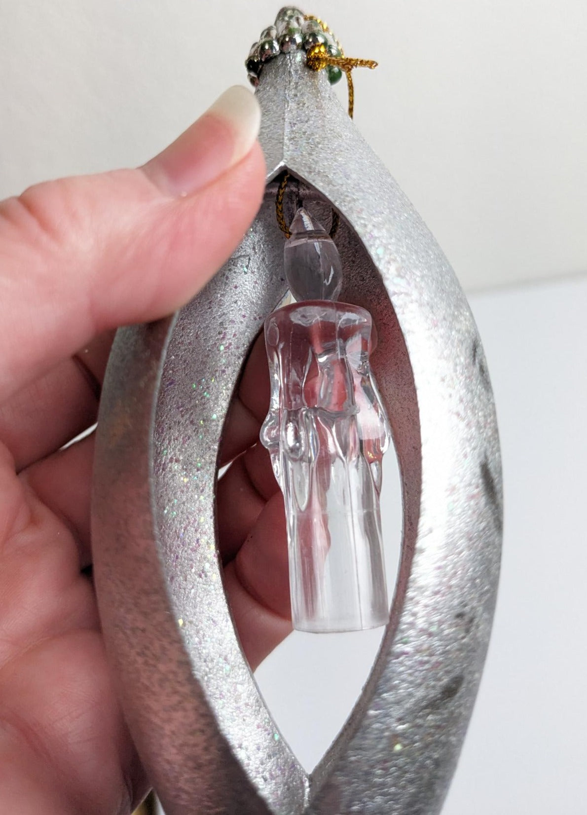 Vintage Candle Teardrop Christmas Ornament Set