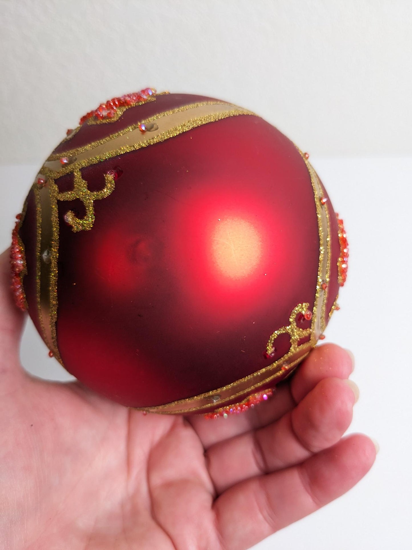 Red Waterford Large Christmas Ornament