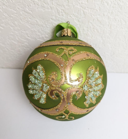 Green Waterford Large Christmas Ornament