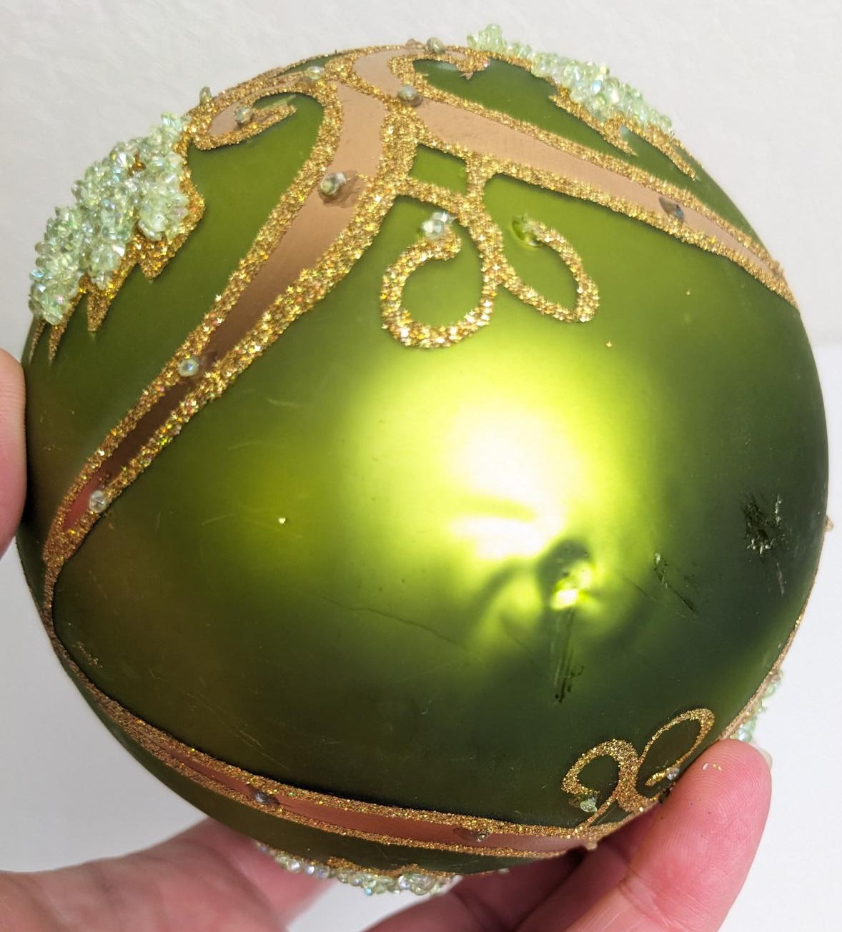 Green Waterford Large Christmas Ornament