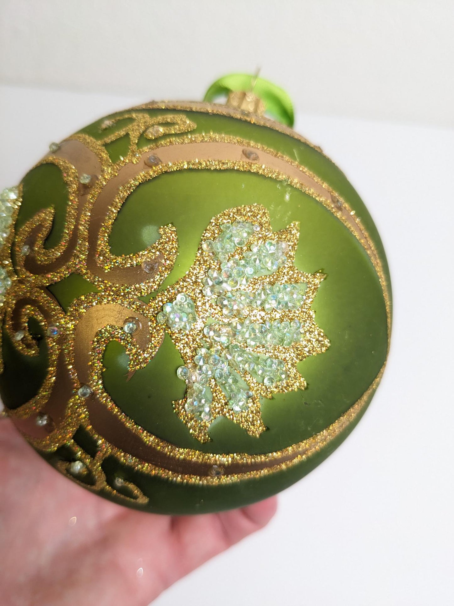 Green Waterford Large Christmas Ornament