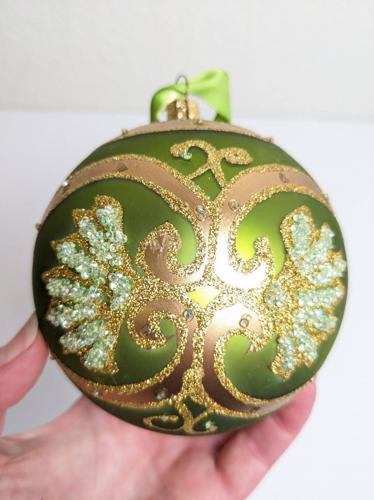 Green Waterford Large Christmas Ornament