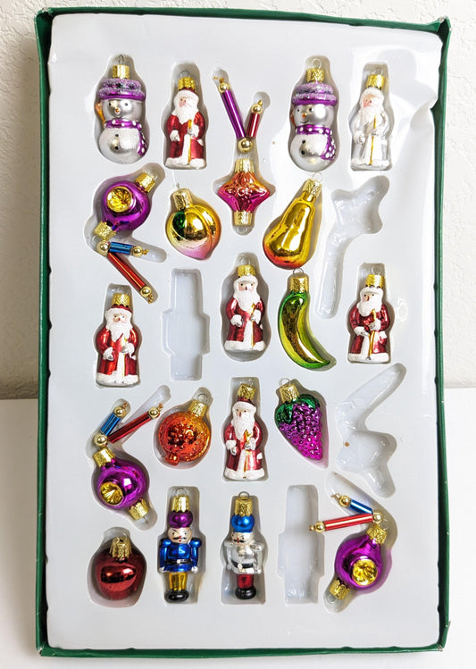Vintage Kurt Adler Mini Glass Christmas Ornament
