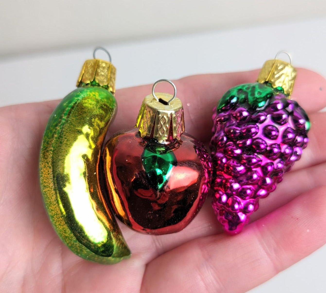 Vintage Mini Glass Christmas Ornaments