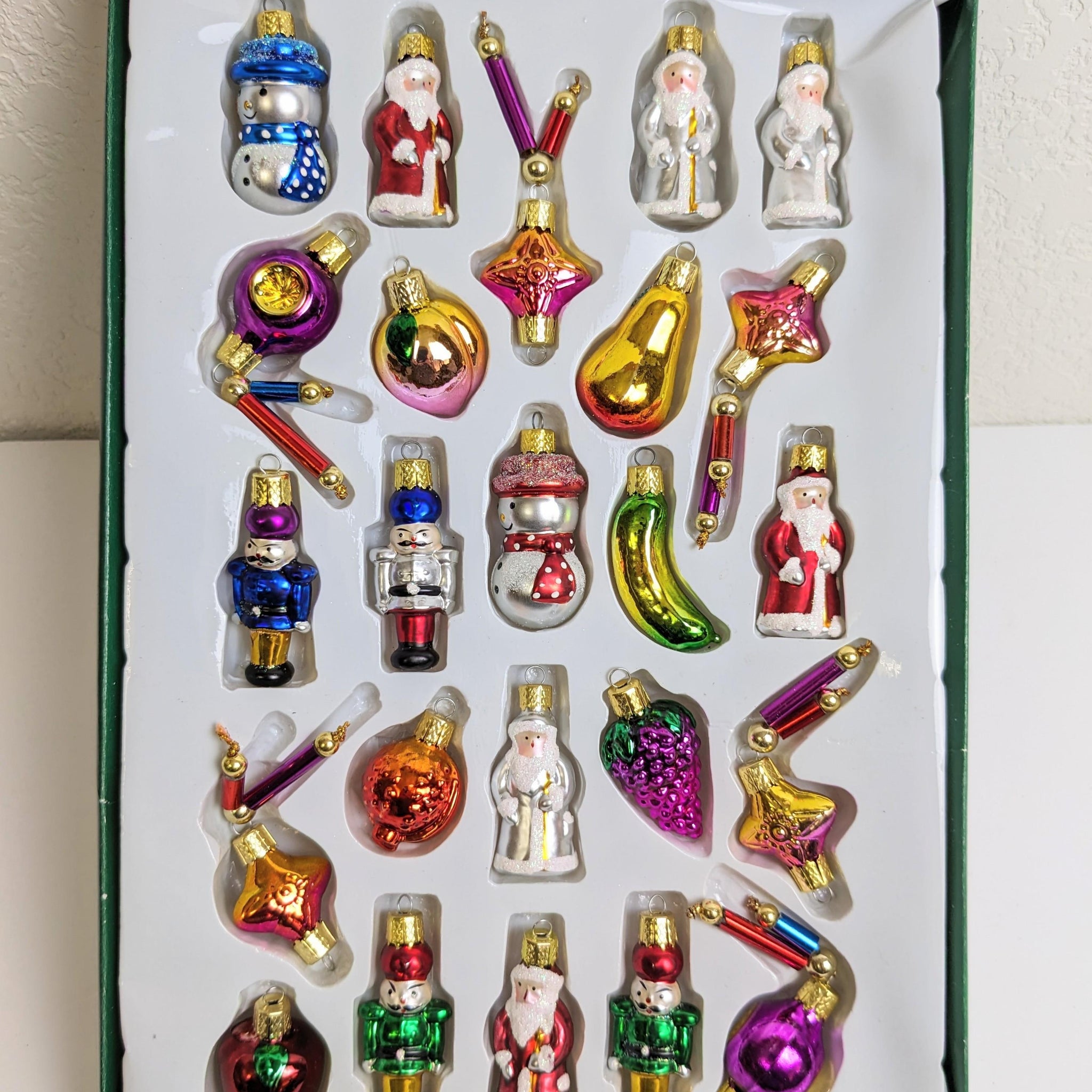 Vintage Mini Glass Christmas Ornaments