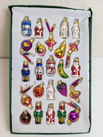 Vintage Mini Glass Christmas Ornaments