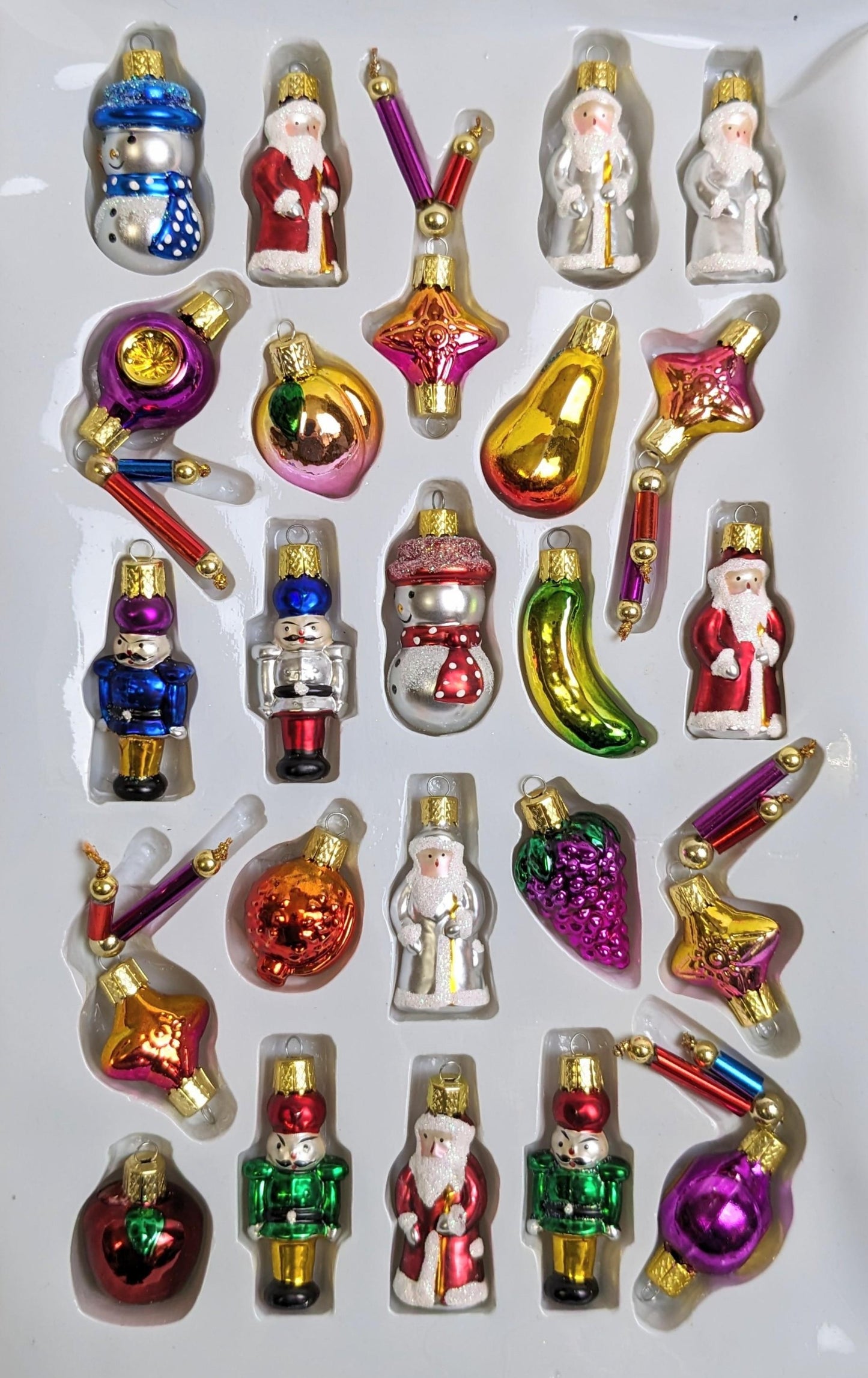 Vintage Mini Glass Christmas Ornaments