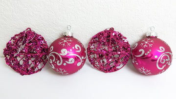 Hot Pink Christmas Ornaments