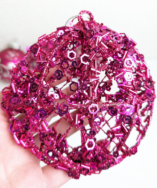 Hot Pink Christmas Ornaments
