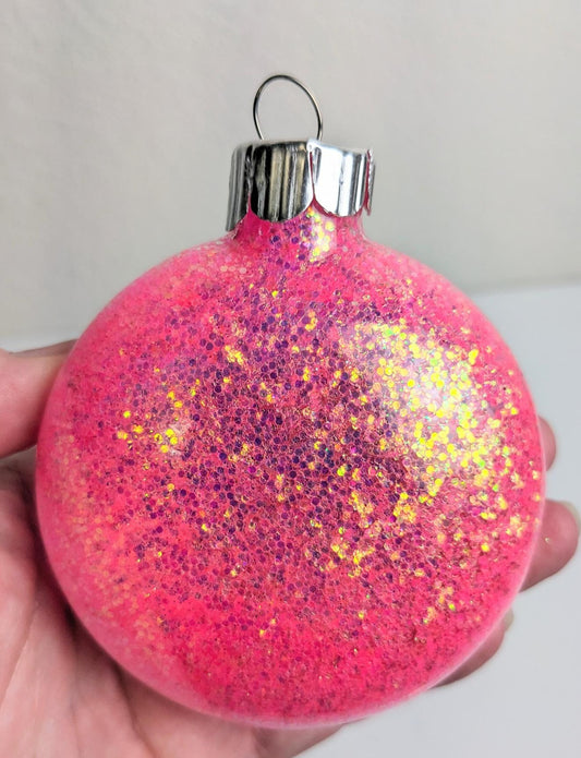 Bubble Gum Pink Large Christmas Ornaments
