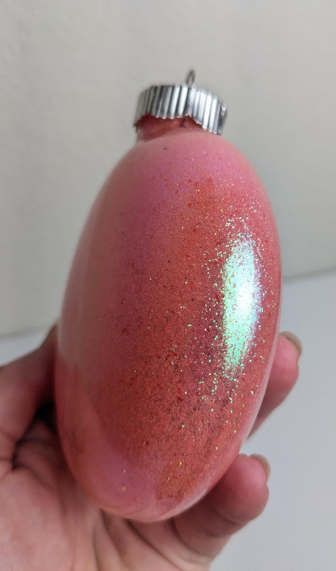 Salmon Pink Large Christmas Ornaments