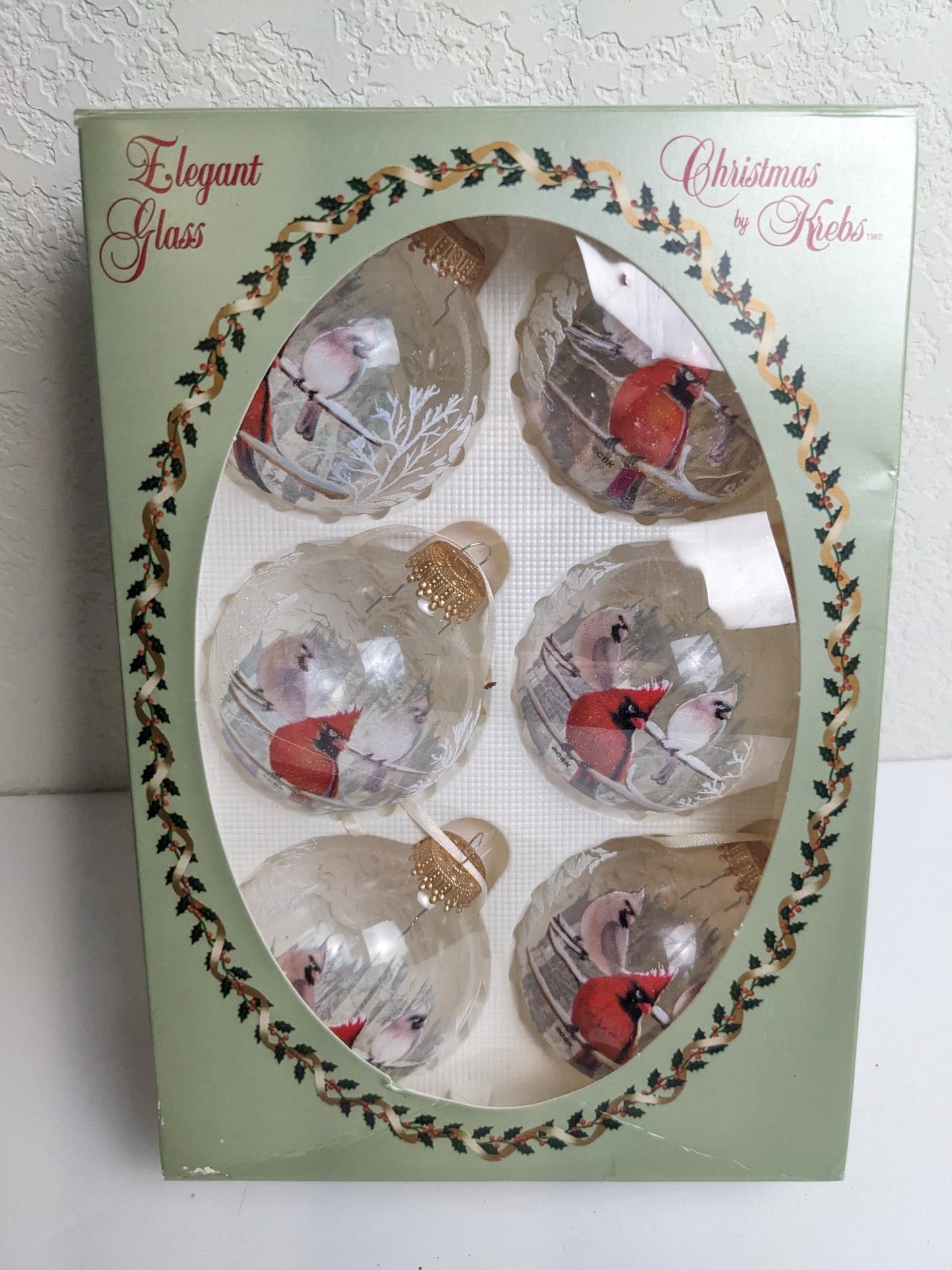 Cardinal Krebs CBK Vintage Christmas Ornaments