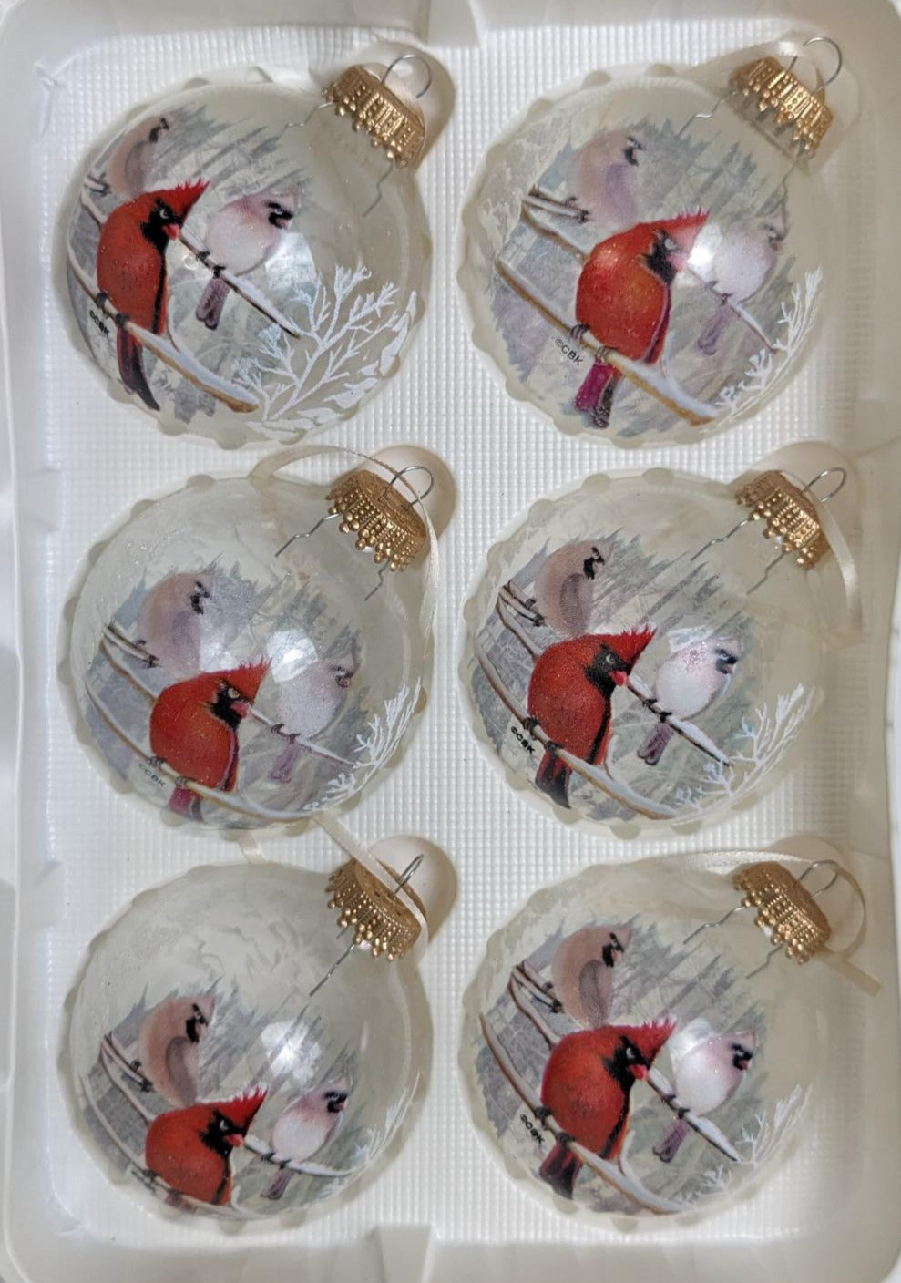 Cardinal Krebs CBK Vintage Christmas Ornaments