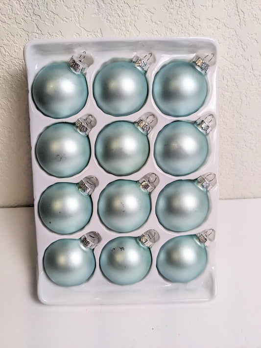 Seafoam Green Vintage Christmas Ornaments