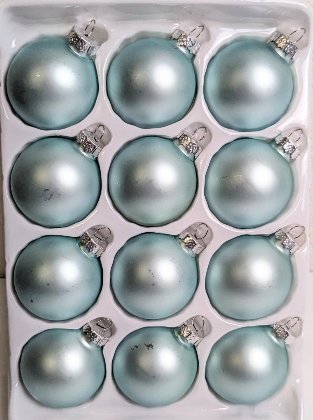 Seafoam Green Vintage Christmas Ornaments