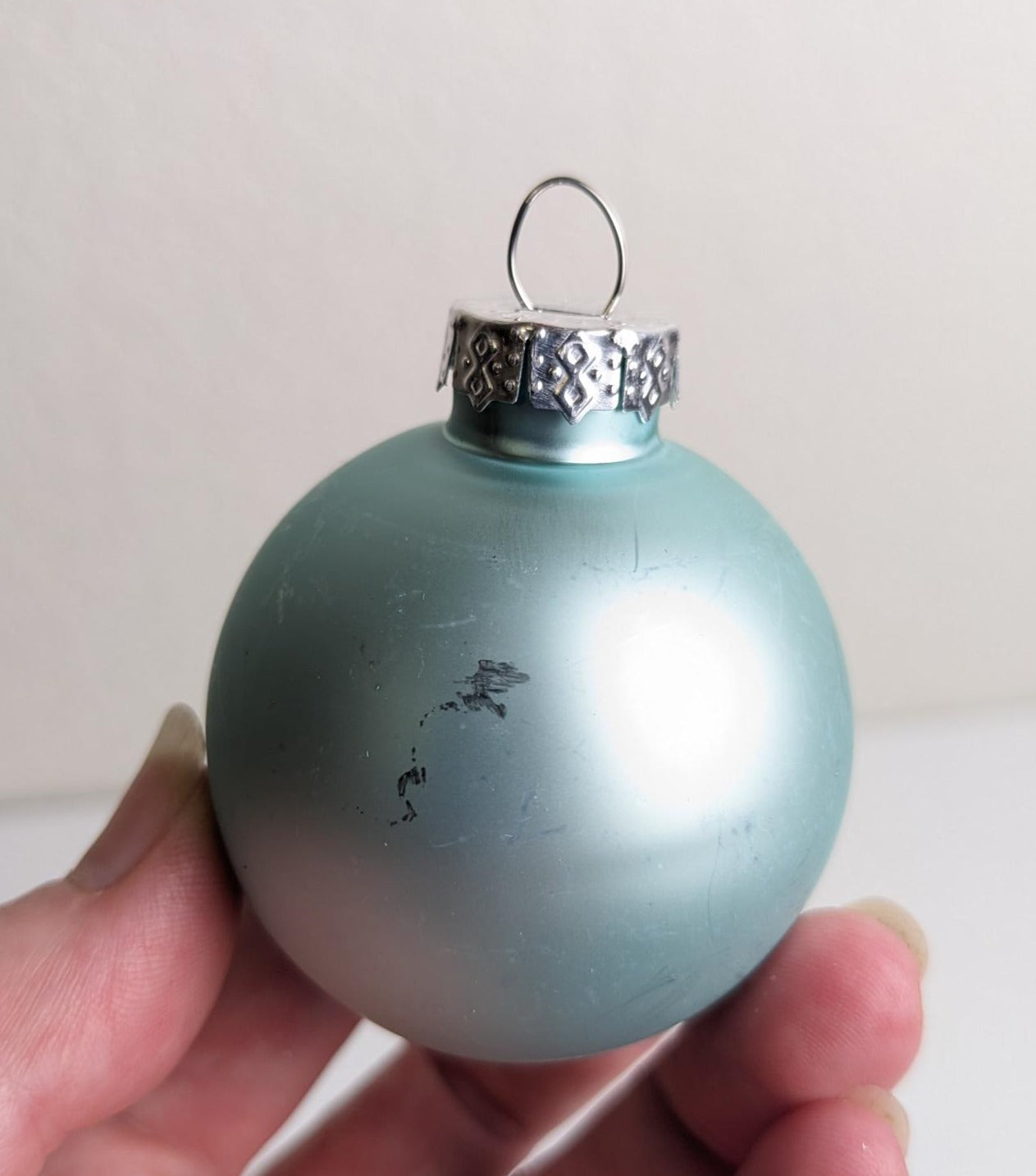 Seafoam Green Vintage Christmas Ornaments