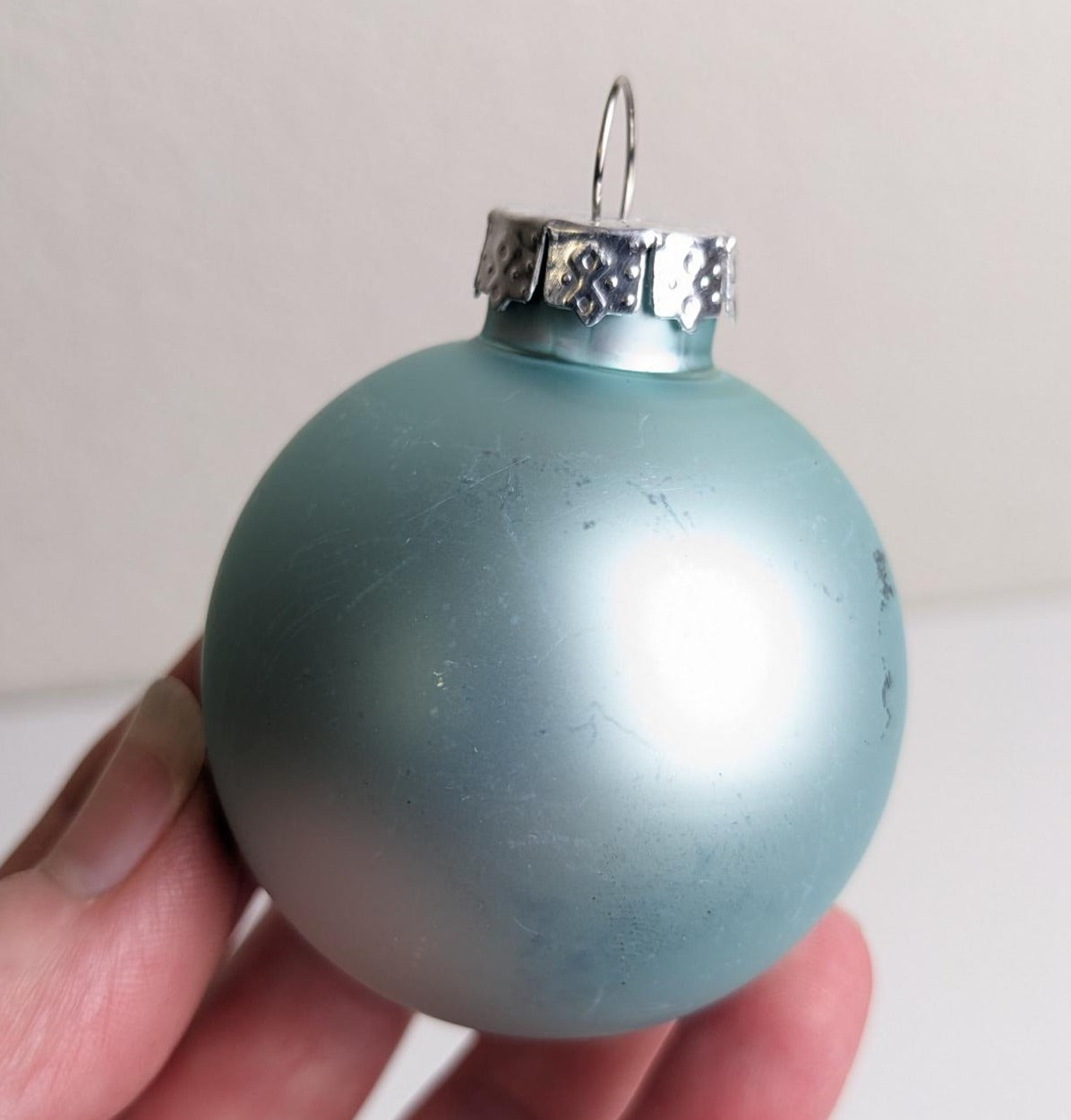 Seafoam Green Vintage Christmas Ornaments