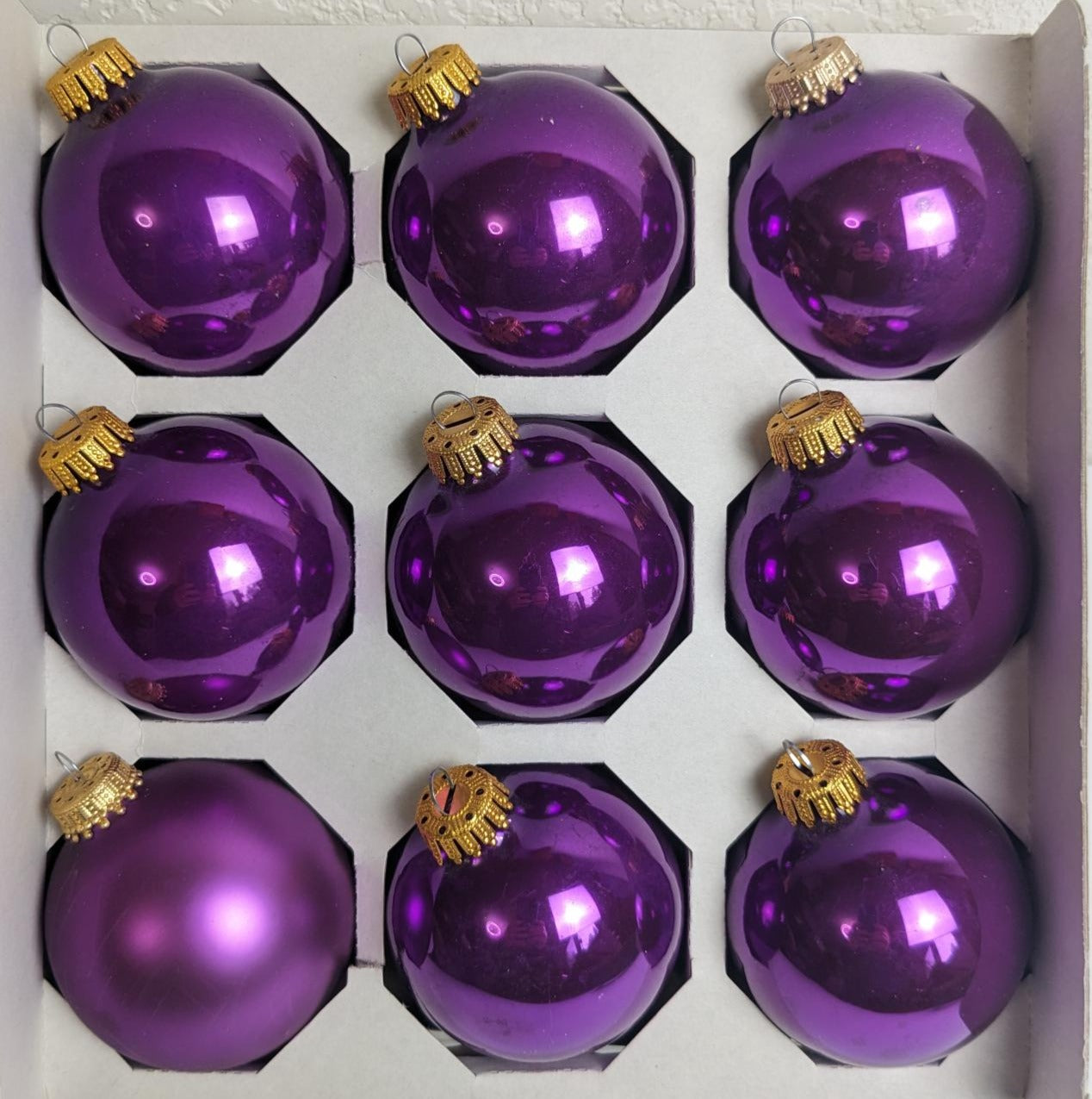 Purple Krebs Vintage Christmas Ornaments