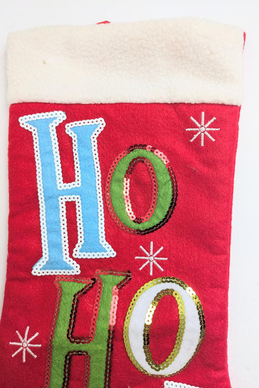 HO HO HO Christmas Stocking