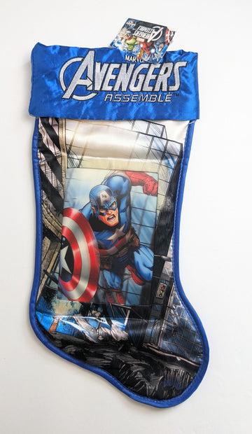 NWT Marvel Avengers Captain America Hologram Christmas Stocking