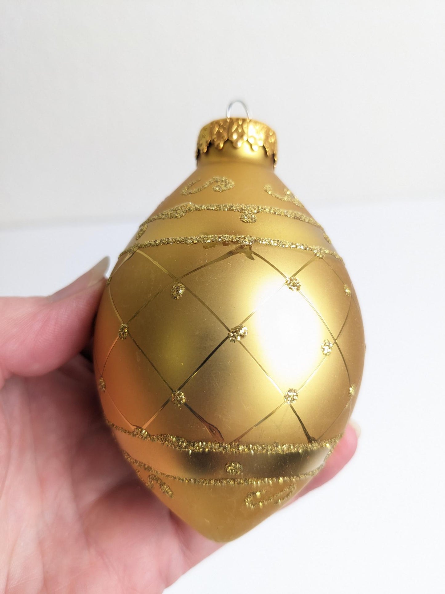 Gold Teardrop Christmas Ornament Set