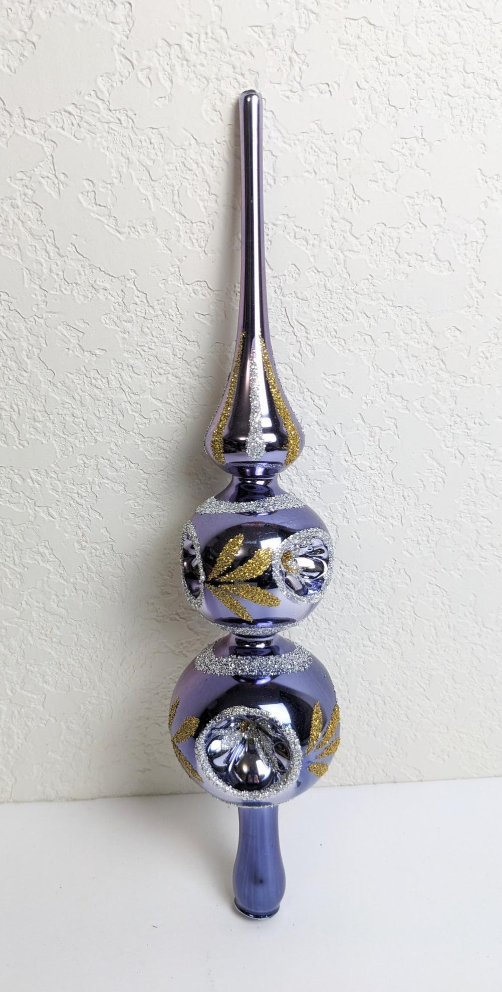 Purple Double Reflector Finial Christmas Classics Tree Topper