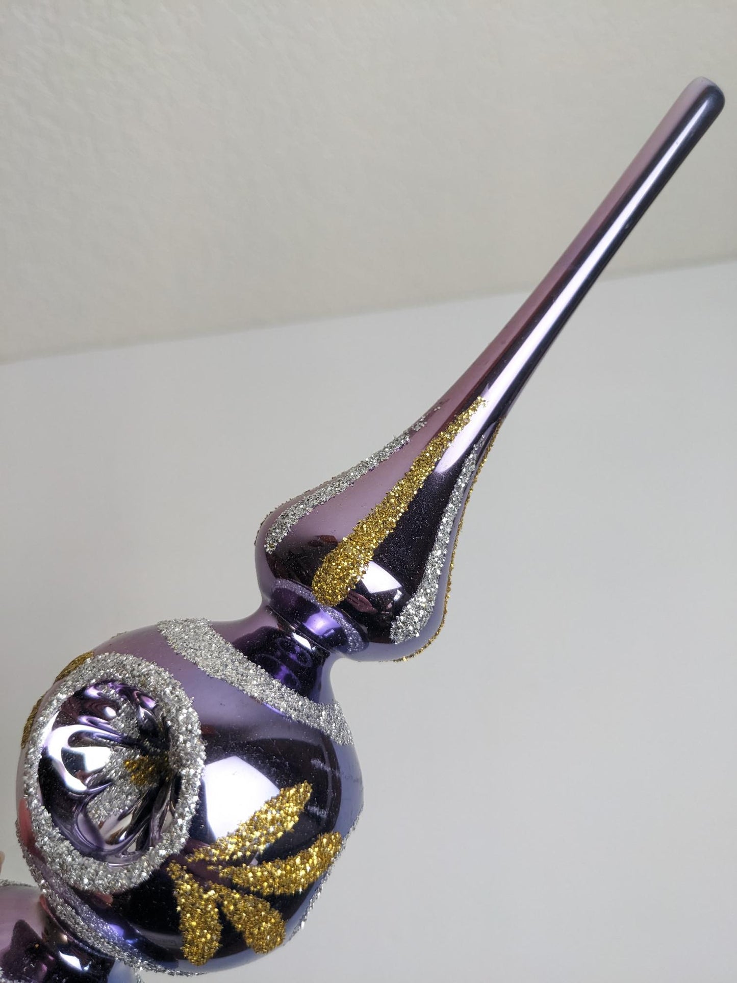 Purple Double Reflector Finial Christmas Classics Tree Topper