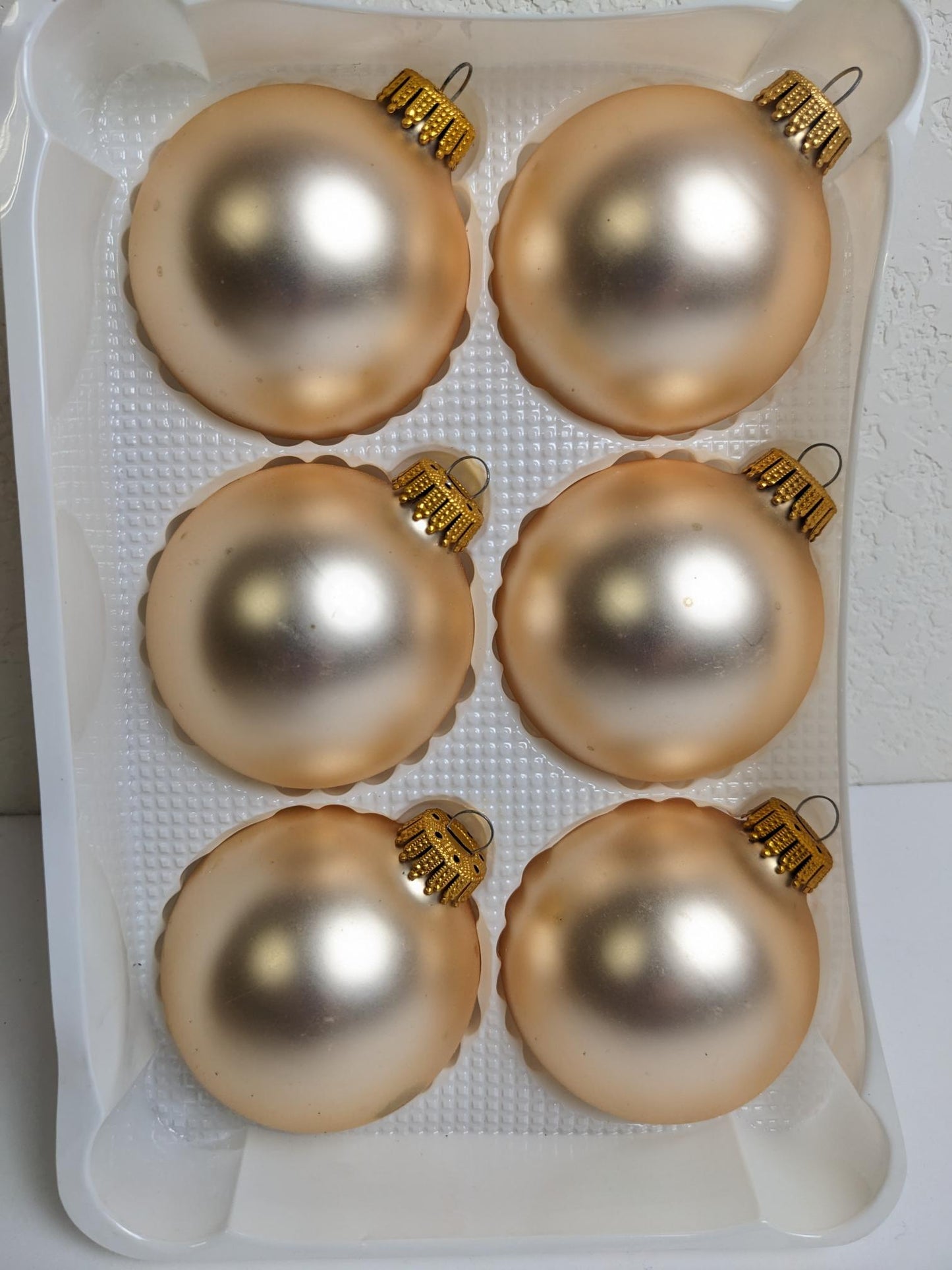 Krebs Gold Chiffon Vintage Christmas Ornaments