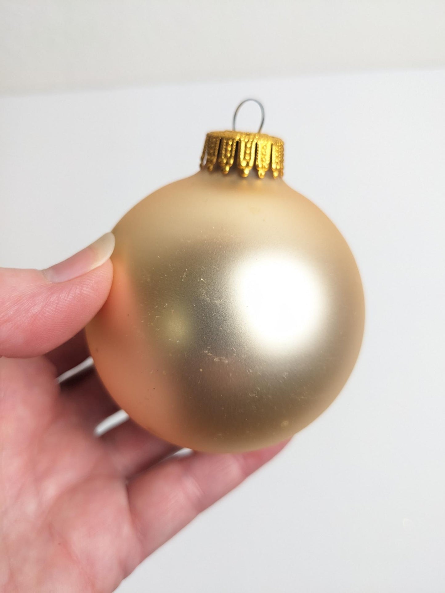 Krebs Gold Chiffon Vintage Christmas Ornaments