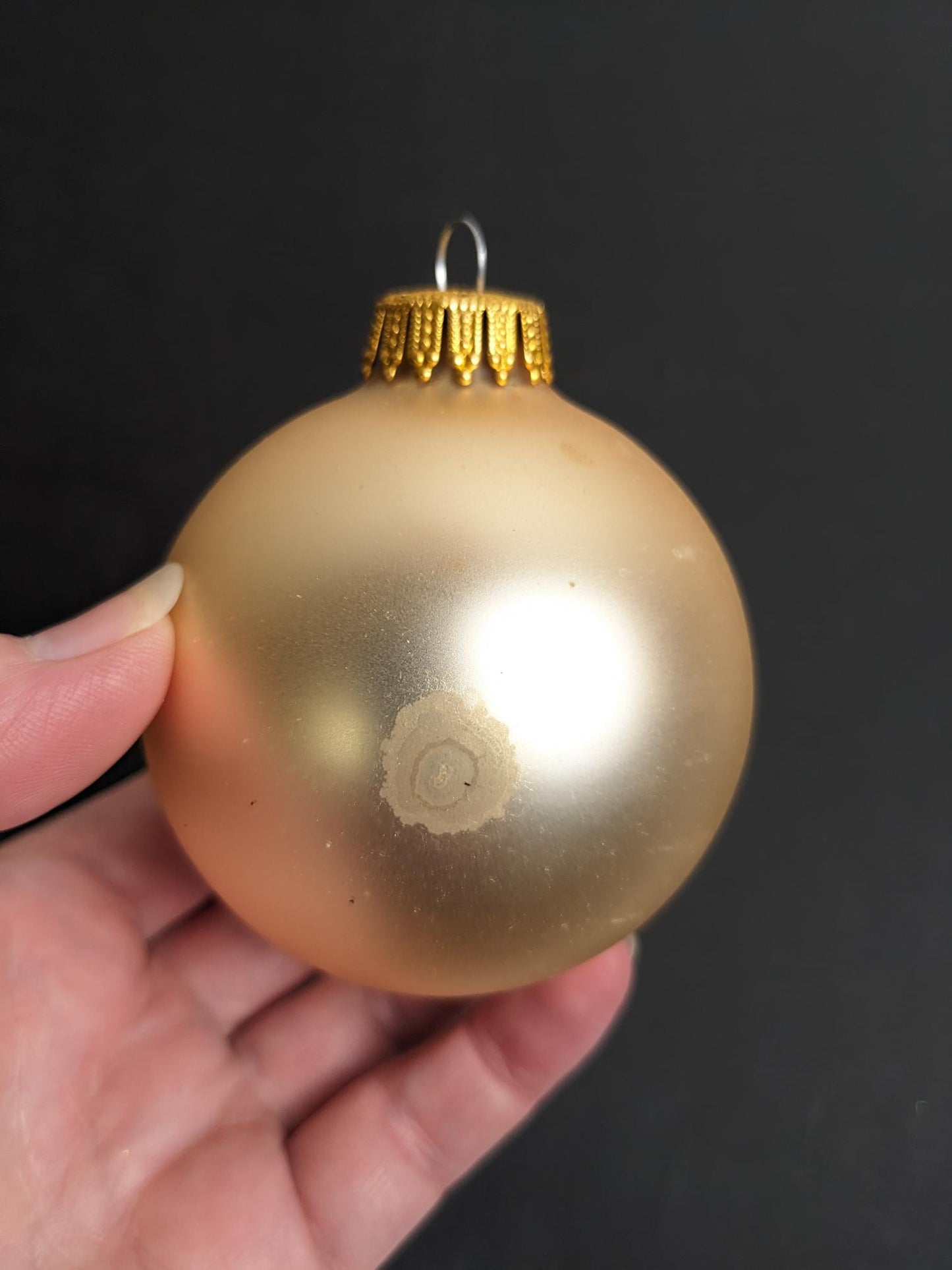 Krebs Gold Chiffon Vintage Christmas Ornaments