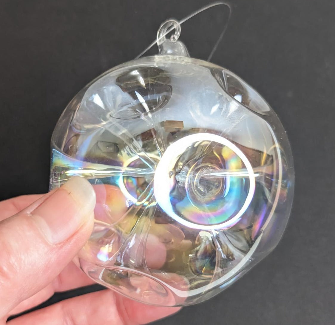 Vintage Silvestri Iridescent Glass Christmas Ornament Set