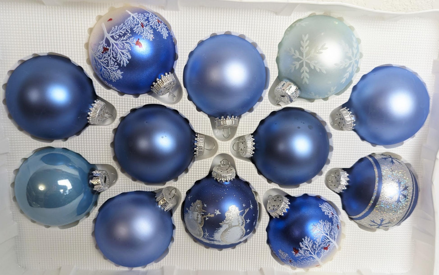 Krebs Blue Vintage Christmas Ornaments