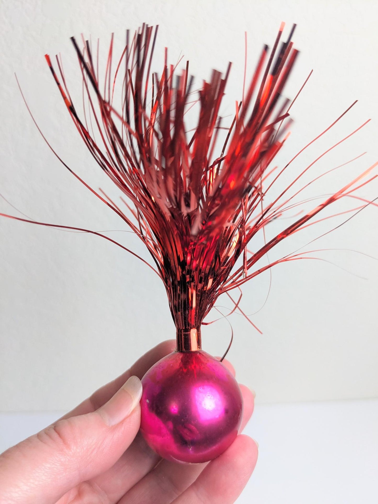 Vintage Tinsel Firework Christmas Ornament Set