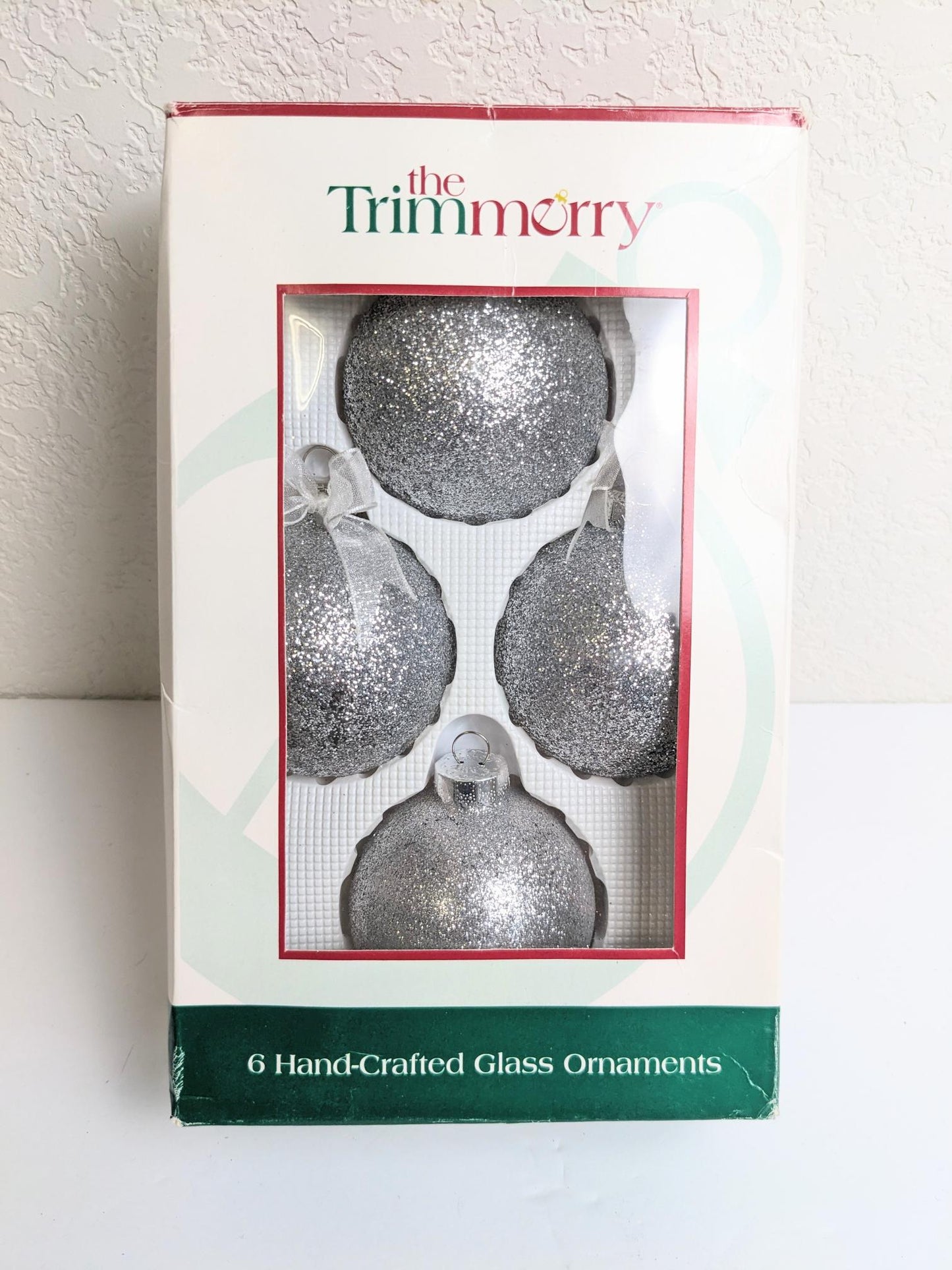 Silver Sparkle Christmas Ornaments