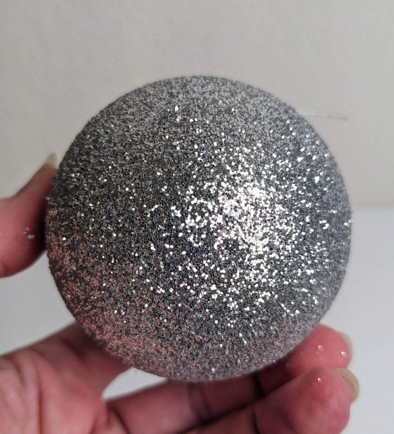 Silver Sparkle Christmas Ornaments