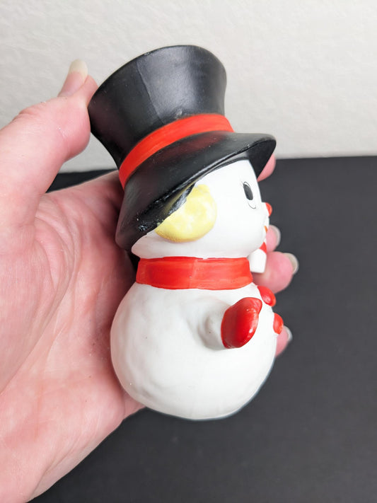 Vintage Homco Snowman Christmas Figurine