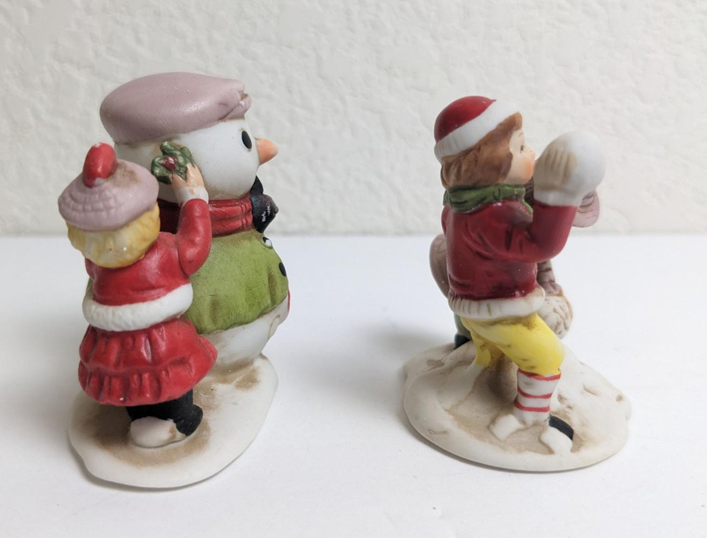 Vintage Mervyns Village Square Kids At Play Christmas Village Figurines