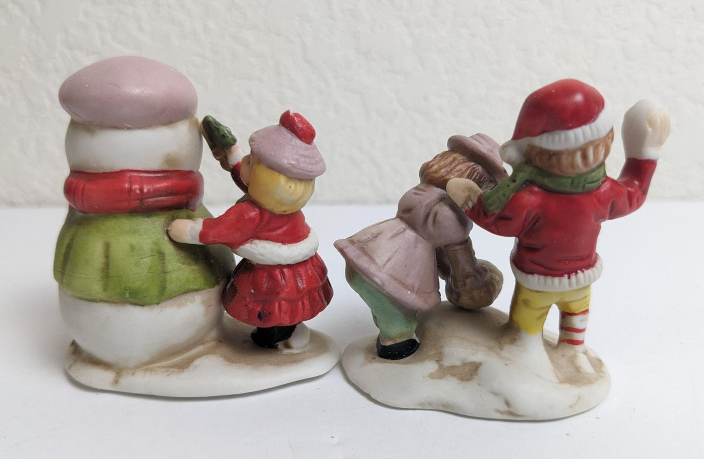 Vintage Mervyns Village Square Kids At Play Christmas Village Figurines