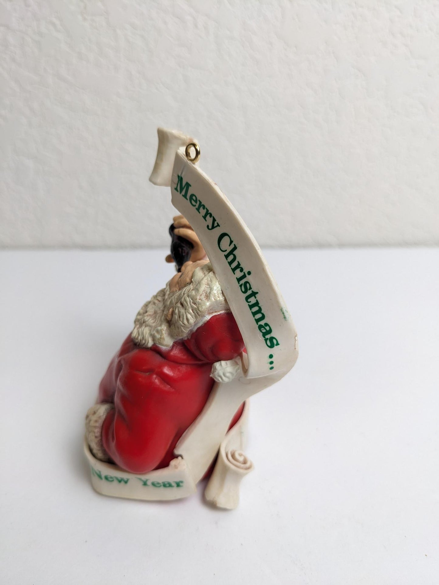 Santa Claus 'Merry Christmas Happy New Year' Coca Cola Christmas Ornament