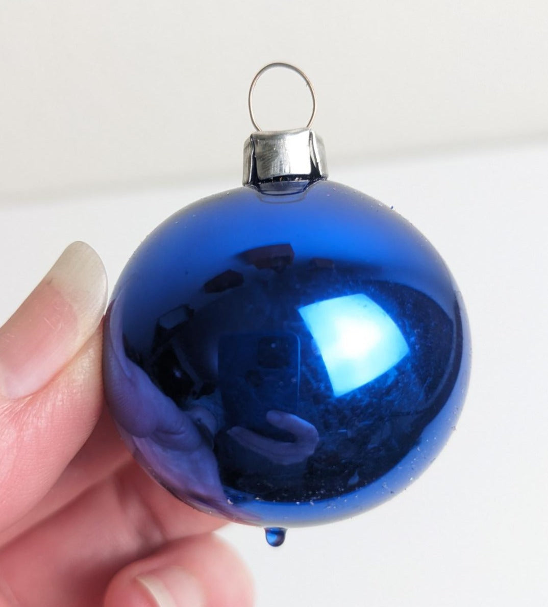 Small Blue Christmas Ornament Set