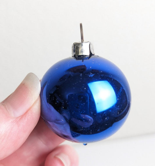 Small Blue Christmas Ornament Set