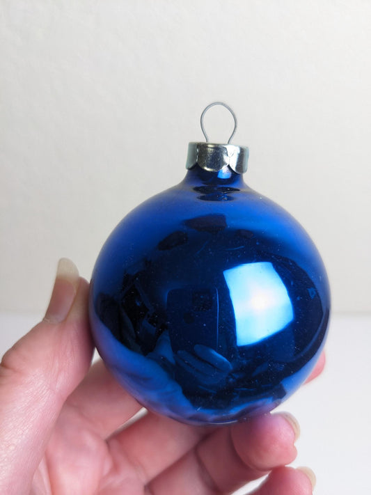 Indigo Pyramid Vintage Christmas Ornament Set